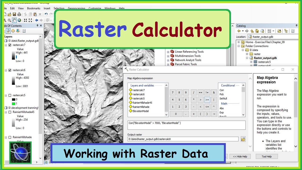 Raster Calculator - Map Algebra expression / tool in ArcMap - Urdu / Hindi - Part 4